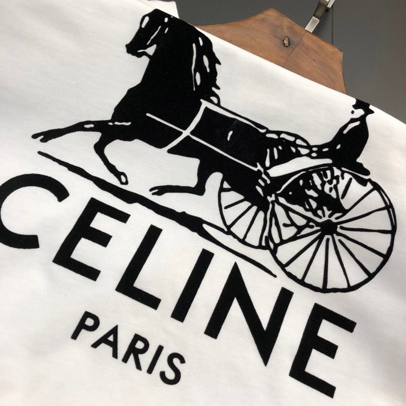 【セリーヌ】コットンジャージー サルキーTシャツ コピー ネイビー Cej37407N級品