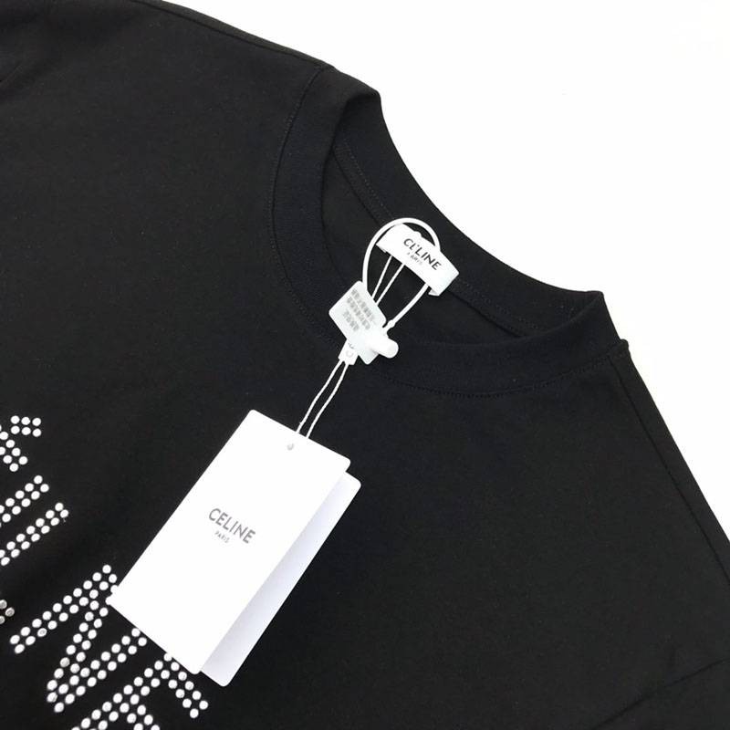 【日本未発売】セリーヌ ルーズ Tシャツ スーパーコピー コットン ブラック Cej89712激安送料無料