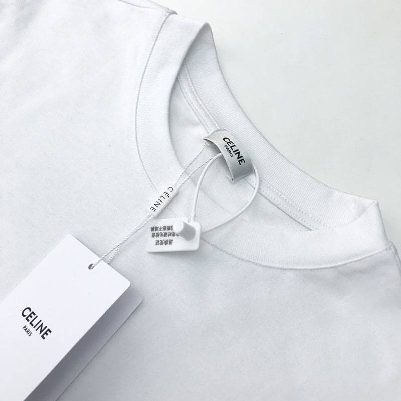 大人気！セリーヌ ルーズ Tシャツ コピー コットン ホワイト Cek79458激安送料無料