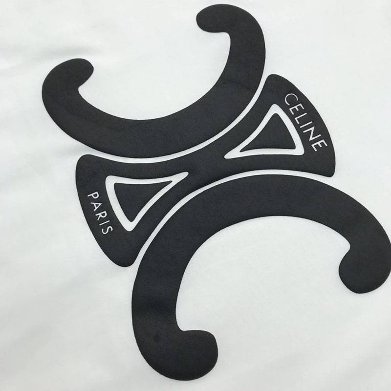 送料込セリーヌ トリオンフ Tシャツ コピー コットン ホワイト Cem54652高い品質