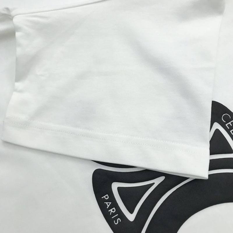 送料込セリーヌ トリオンフ Tシャツ コピー コットン ホワイト Cem54652人気
