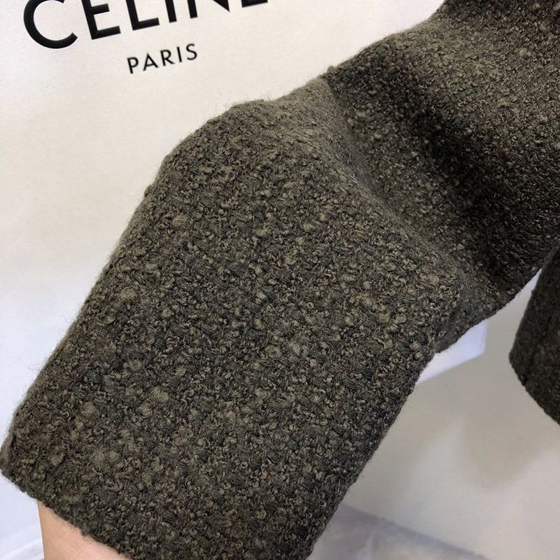 目を惹くカラー ◇新作◇セリーヌ ツイードジャケット 偽物 テーラード Cem97326人気