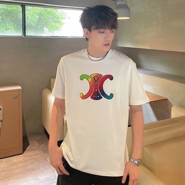 セリーヌ トリオンフ ロゴ オーバーサイズ Tシャツ ホワイト Cen62027激安送料無料