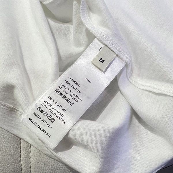 セリーヌ トリオンフ ロゴ オーバーサイズ Tシャツ ホワイト Cen62027品質保証
