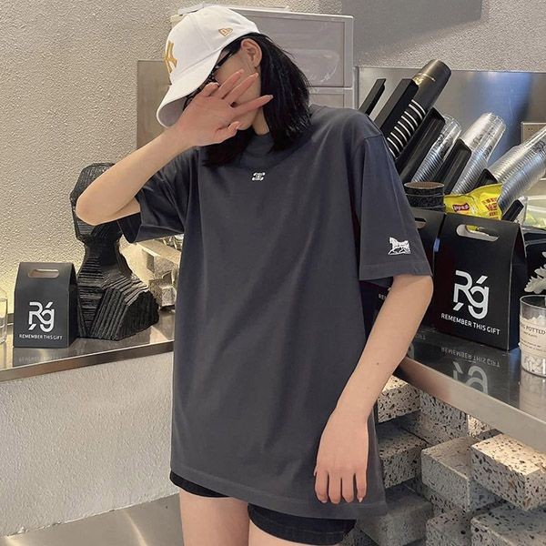 一目惚れ♪セリーヌ トリオンフ ロゴ Tシャツ / コットンジャージー グレー Ceo21243N級品