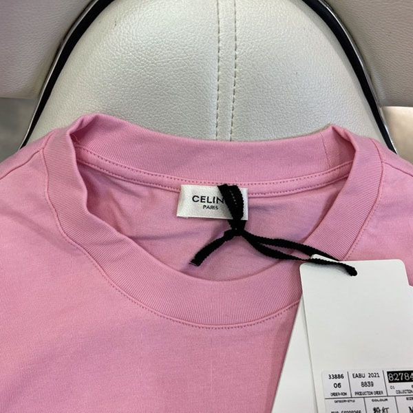 送料込 セリーヌ コットンジャージー トリオンフ 偽物 Tシャツ Ceu09786通販