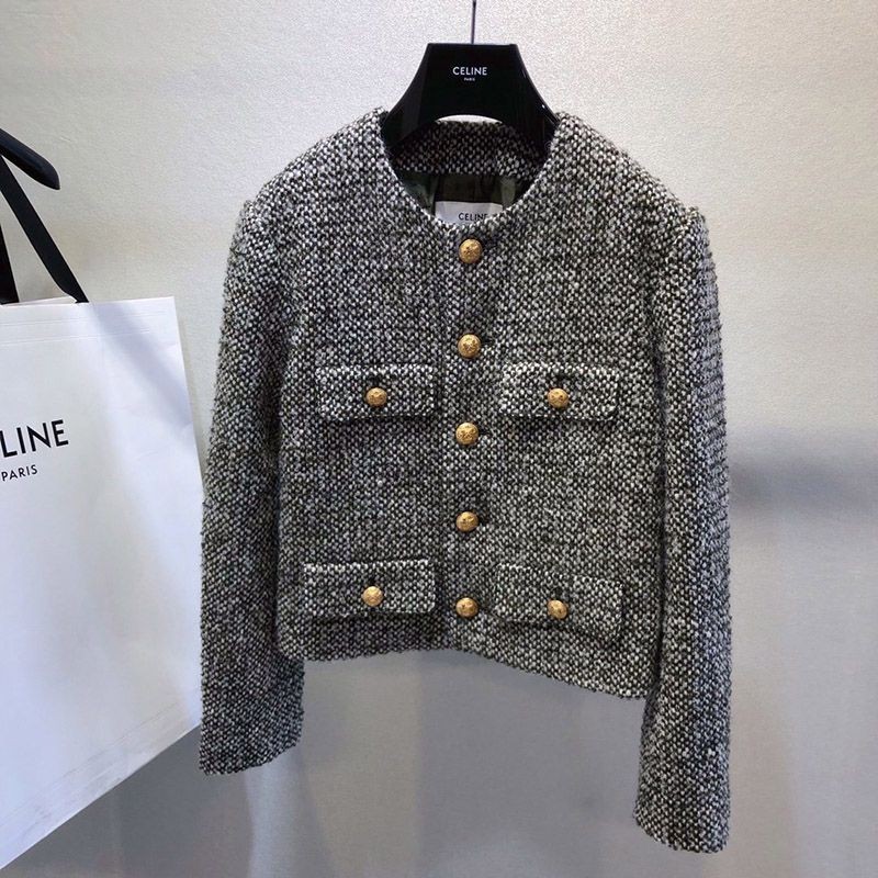 【21SS NEW】セリーヌ_women/ツイード 4ポケットジャケット コピー Ceu44759