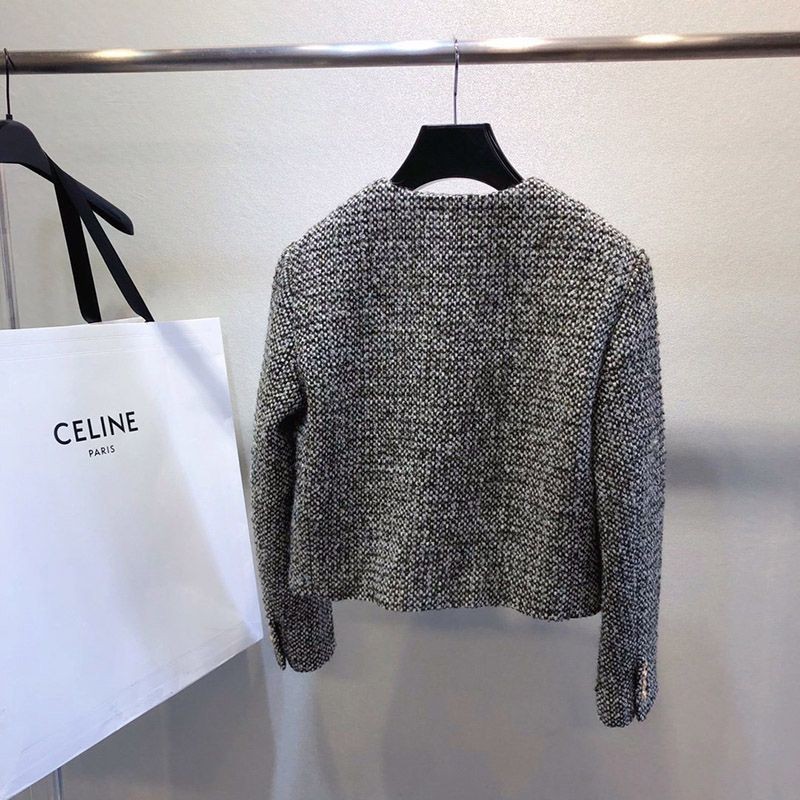 【21SS NEW】セリーヌ_women/ツイード 4ポケットジャケット コピー Ceu44759代引きを販売