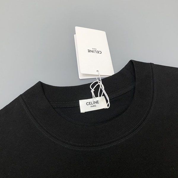 目を惹くカラー セリーヌ ロゴ コットンTシャツ コピー Cev47660激安送料無料