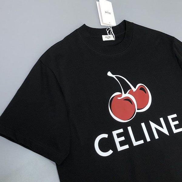 目を惹くカラー セリーヌ ロゴ コットンTシャツ コピー Cev47660最高級