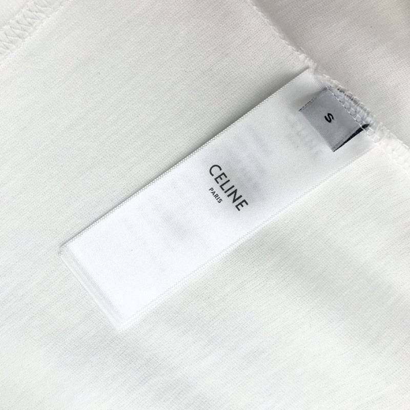 完売必至セリーヌ パリ ボクシーTシャツ 偽物 コットン ブラック&ホワイト Cev71778最高級