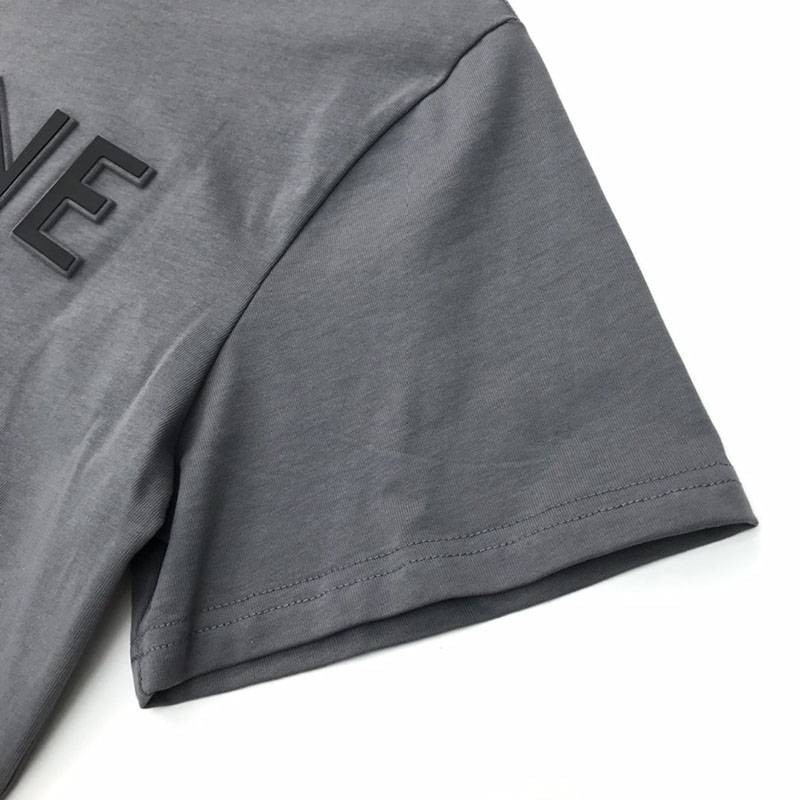 争奪戦セリーヌ 偽物 ルーズ Tシャツ コットン グレー Cey81651高い品質