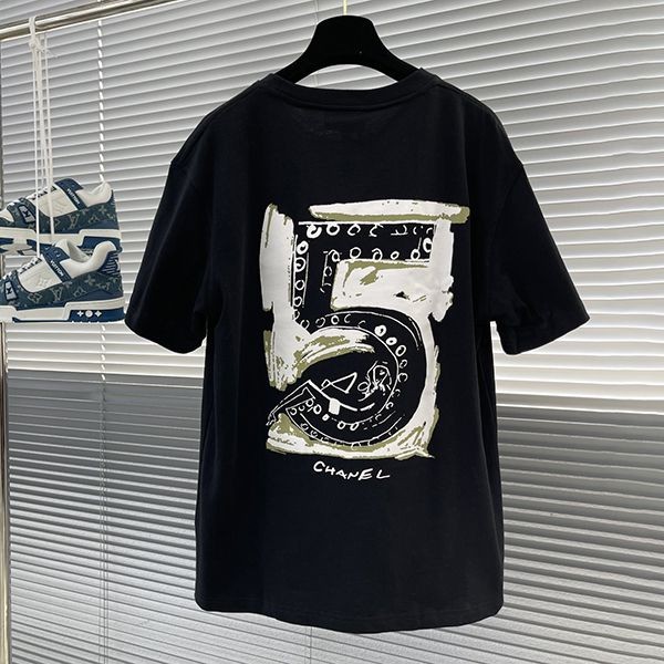 確保済みシャネル コットン ショート Tシャツ コピー 半袖 she56164通販