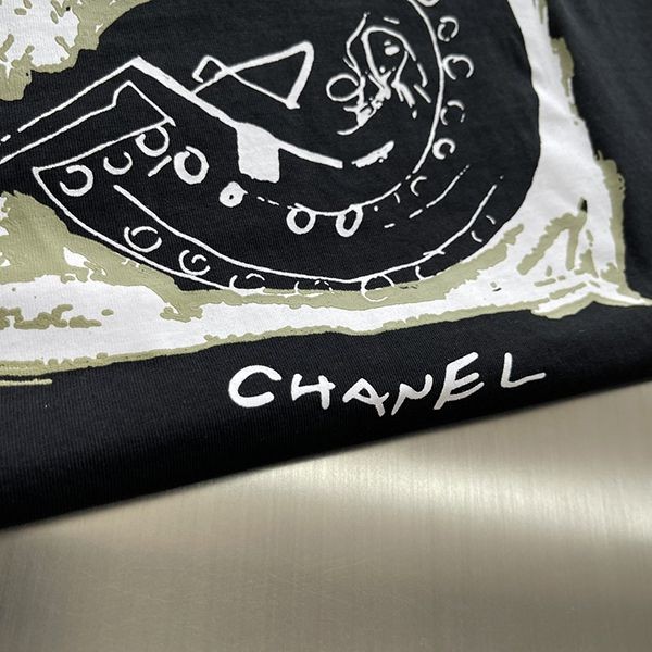 確保済みシャネル コットン ショート Tシャツ コピー 半袖 she56164高い品質