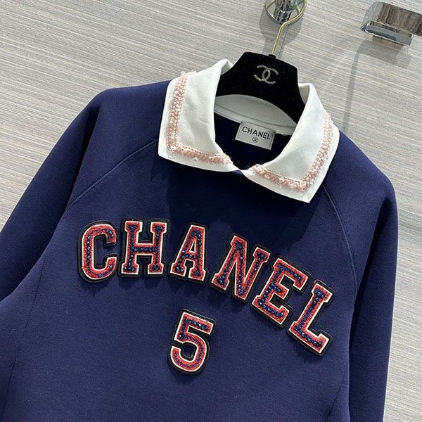最新シャネル コットン ロゴ刺繍 コピー スウェットシャツ shm97650通販