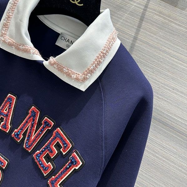 最新シャネル コットン ロゴ刺繍 コピー スウェットシャツ shm97650激安送料無料