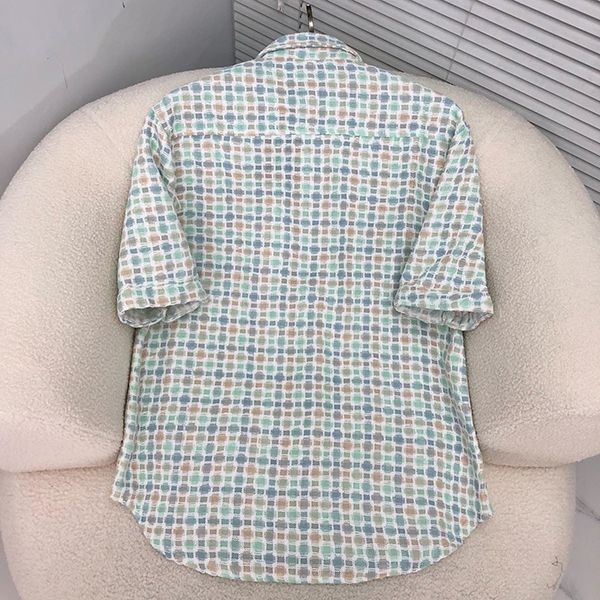 希少★シャネル プリント ブラウス CCマーク シルク 半袖 シャツ コピー shp97471人気