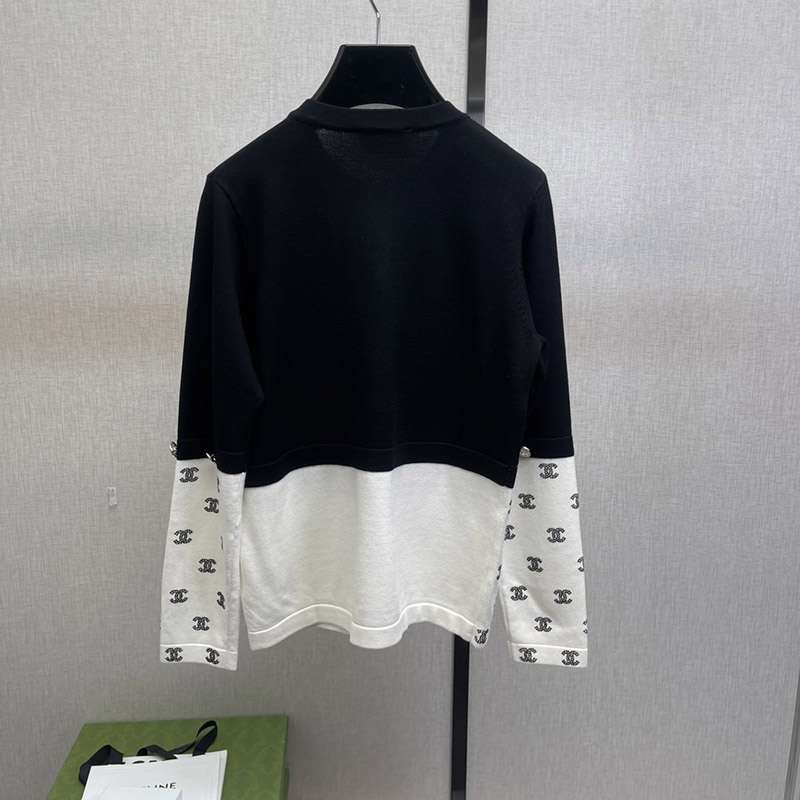 ☆超人気☆シャネル 偽物 ロゴ カラーブロッキングニットボトムシャツ shq62684最高級