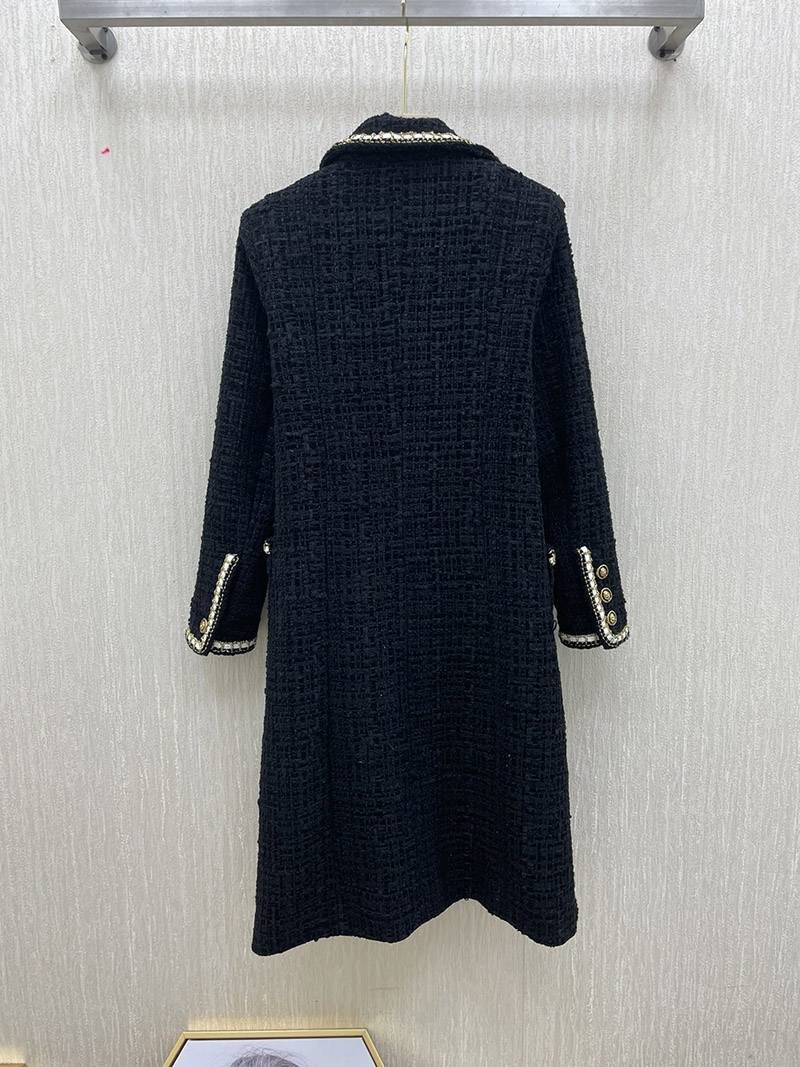 大人気！☆シャネル☆ 上品♪ RECAP ツイードダブルコート/ブラック shs43689N級品