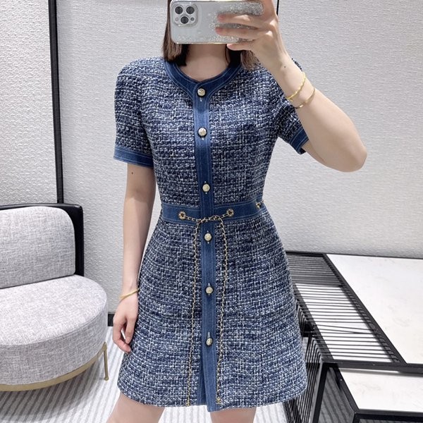 入手困難品！シャネル ベルト付 ワンピース コピー shv02776