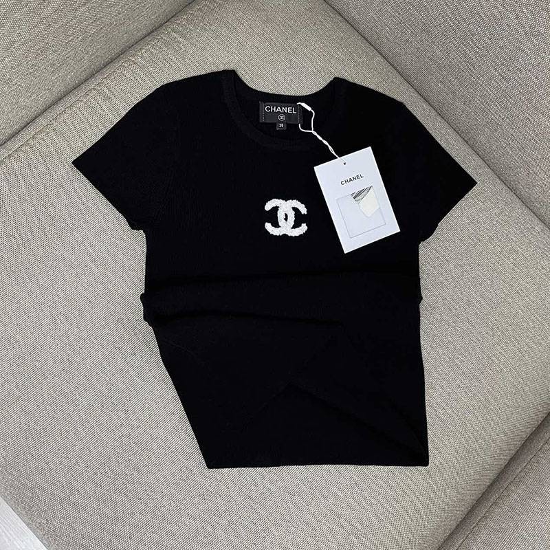 定番シャネル トップス ロゴTシャツ 偽物 shw66466最高級