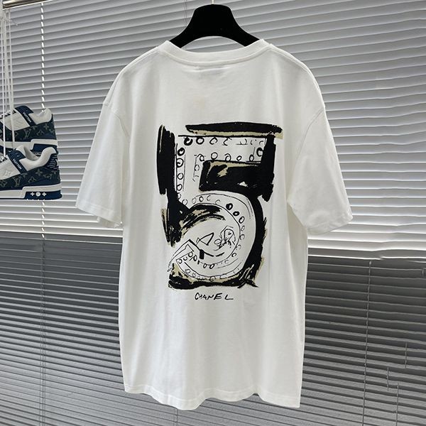 n級品 おすすめシャネル コットン ショート Tシャツ コピー 半袖 shy39747通販