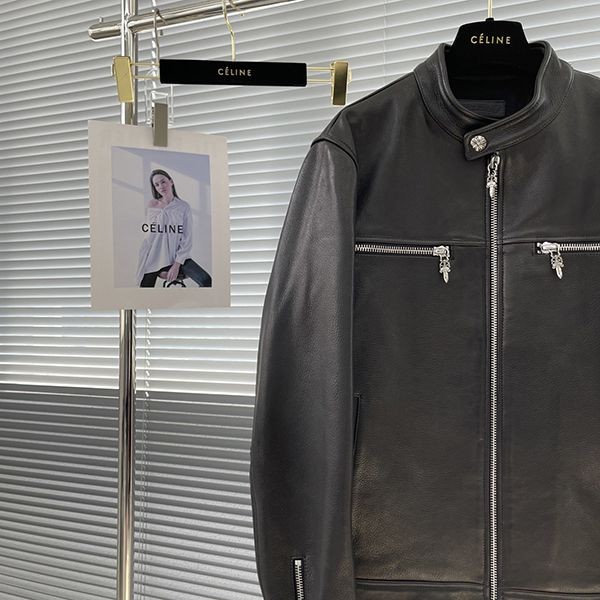 クロムハーツ 偽物 レザー ジャケットCH 送料込 Kua33016