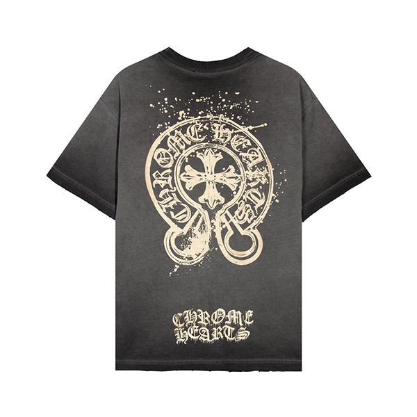 クロムハーツ 偽物ホースシュー バックプリントTシャツ Kua68010通販