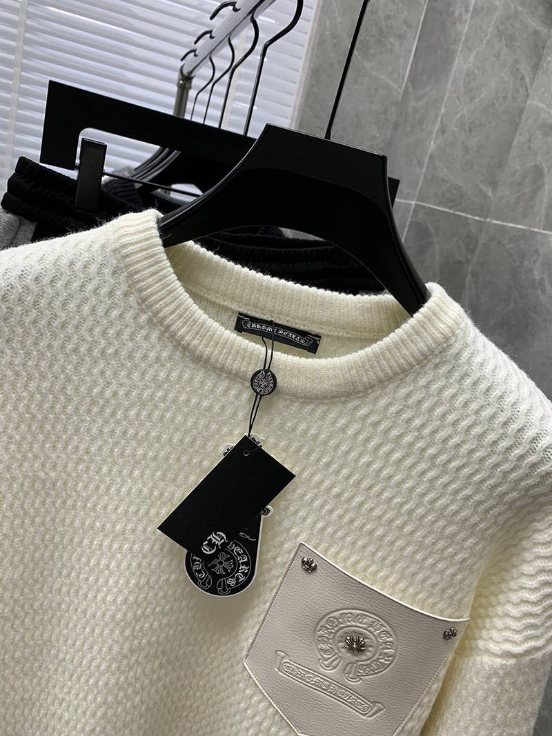 超限定♪クロムハーツ ホースシュー&フローラルクロス セーター Kud39793高い品質