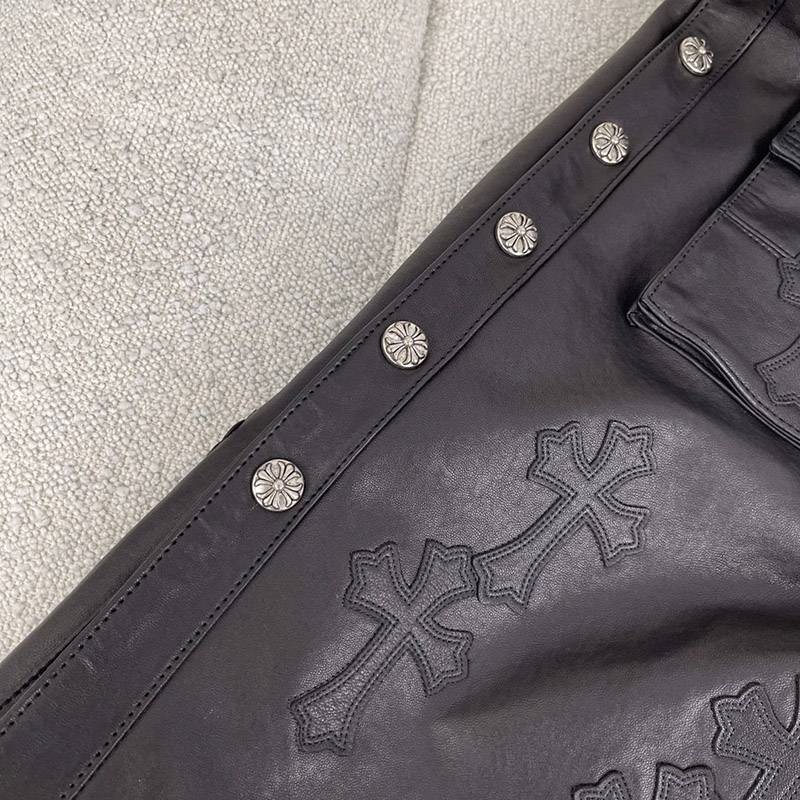 稀少クロムハーツ JJ DEANレザー ジャケットセメタリークロス 偽物 Kud59066N級品