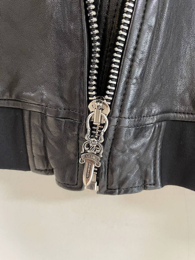 高級感 クロムハーツ アビエイター・レザー・ジャケット Kuf70606高い品質