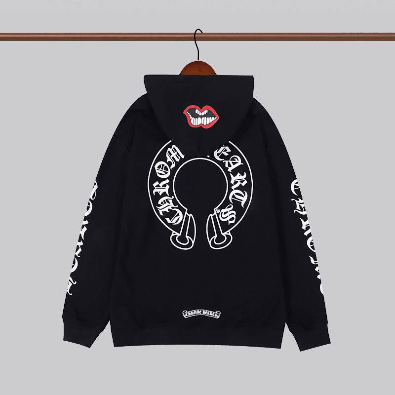 欲しい♡超限定♪クロムハーツパーカー 偽物 ホースシュー&フローラルクロス 2色 Kuk01644激安送料無料