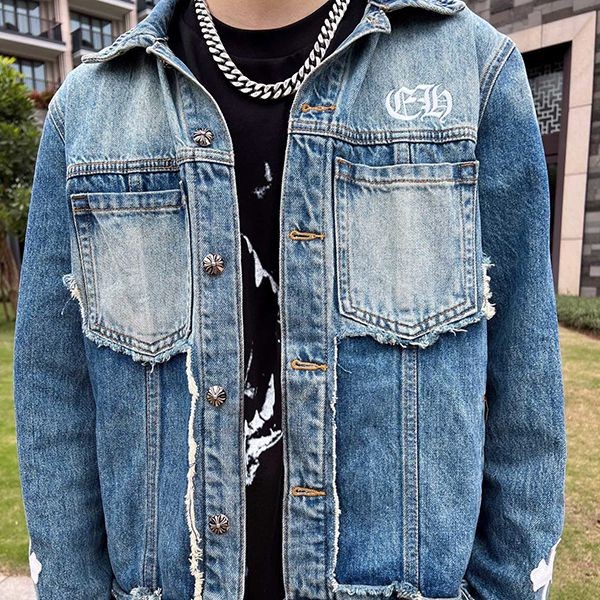 新作限定 クロムハーツ クロス コピー デニムジャケット Kum37600人気