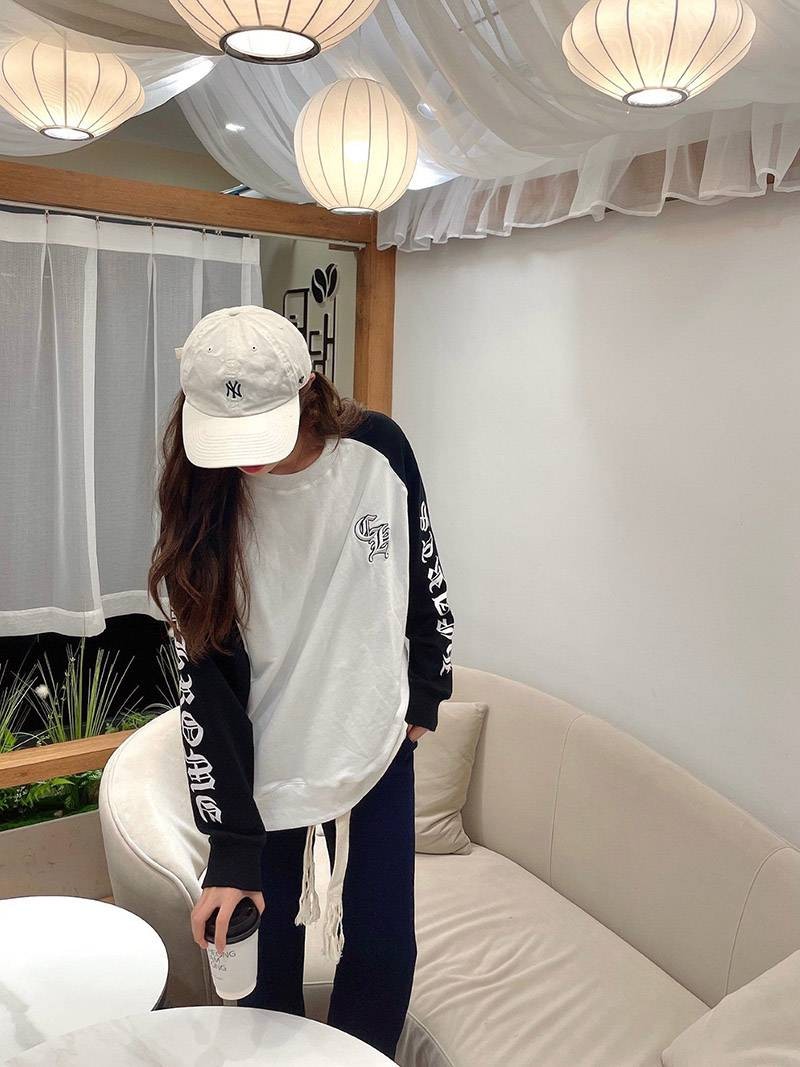 欲しい♡超限定♪クロムハーツ ロングＴシャツ コピー ホースシュー&スター ブラック Kum61331品質保証