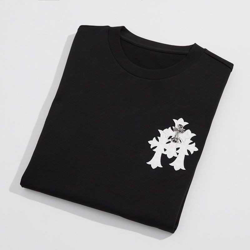 定番★入手困難レア!クロムハーツ スーパーコピー トリプルクロスロゴ Tシャツ 2色 Kuo25360N級品