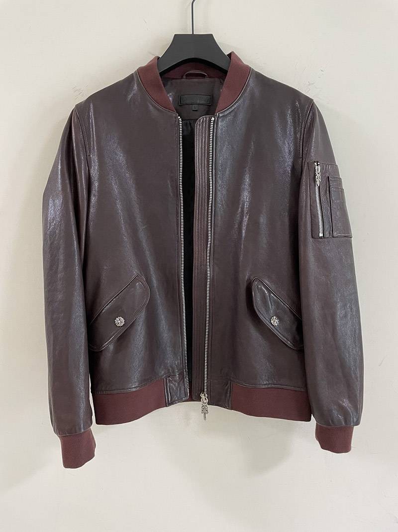 大人気！クロムハーツ JJ DEANレザー ジャケットCH 偽物 Kuq73828通販