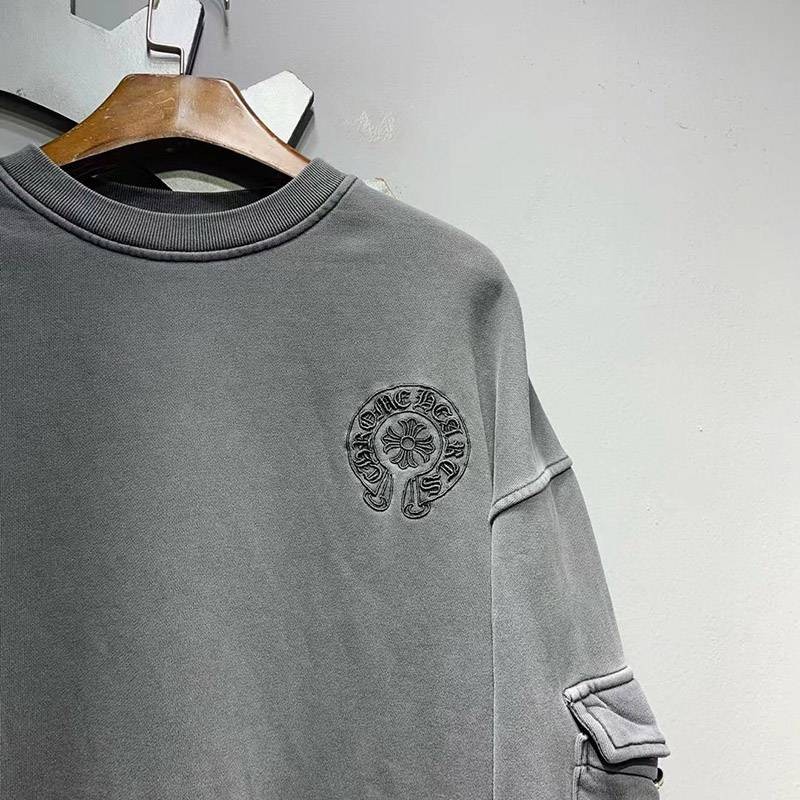 クロムハーツ ロングＴシャツ コピー ホースシュー&スター ブラック【追跡付】 Kus10523激安送料無料