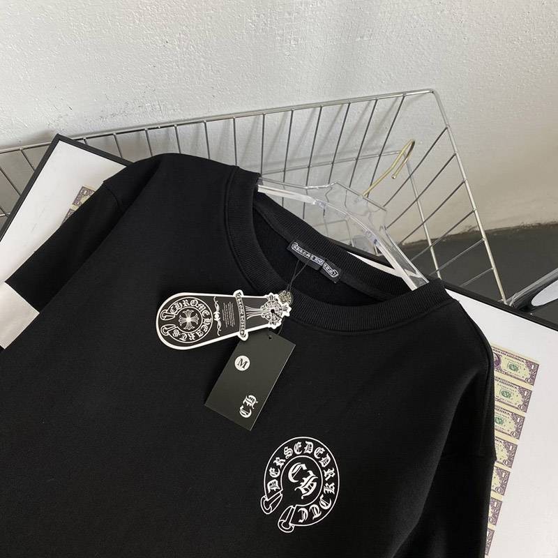 着心地の良い クロムハーツ ロングＴシャツ コピー ホースシュー&スター ブラック Kuv31525高い品質