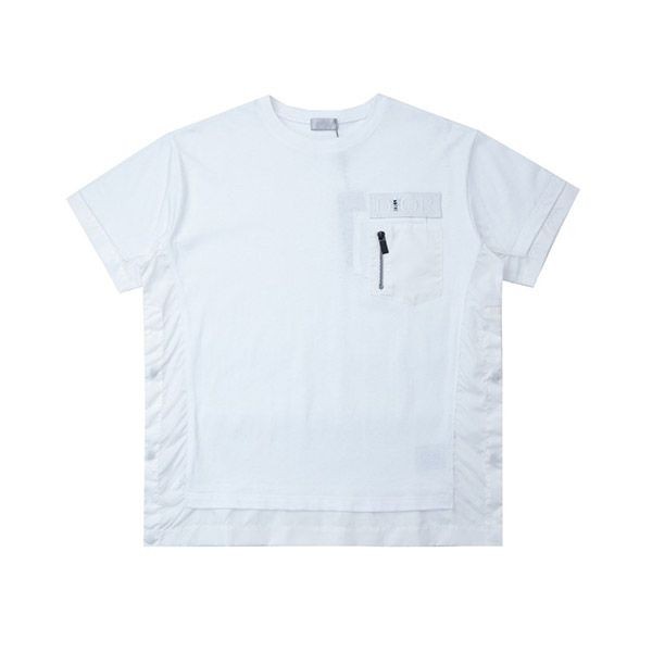 《大人気》ディオール×サカイコピー★ホワイト オーバーサイズTシャツ 213J642A0554_C080高い品質