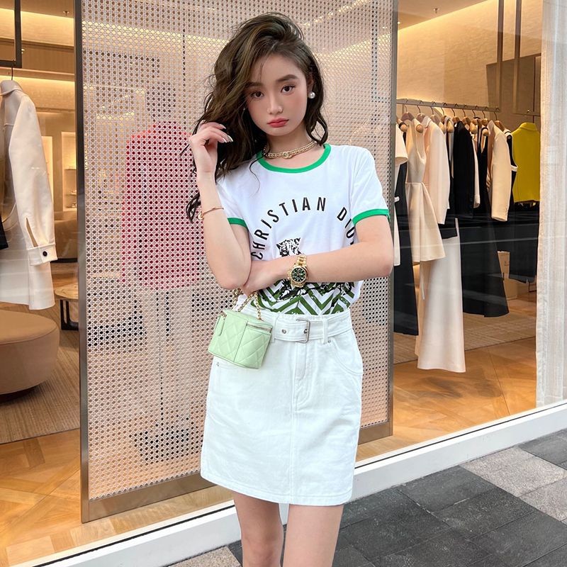 希少色新作2022SSディオール シグネチャー入り Tシャツ コピー 223T18A4499X4804通販