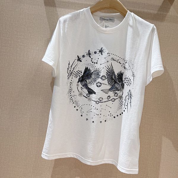 超希少！ギフトOK ★ディオール Tシャツ 偽物 コットンジャージー&リネン 243T09GE459X0859通販