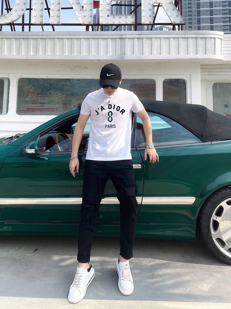 人気!☆ディオール☆"JAディオール 8" コットンリネン*Tシャツ偽物 2色展開 deb70302人気
