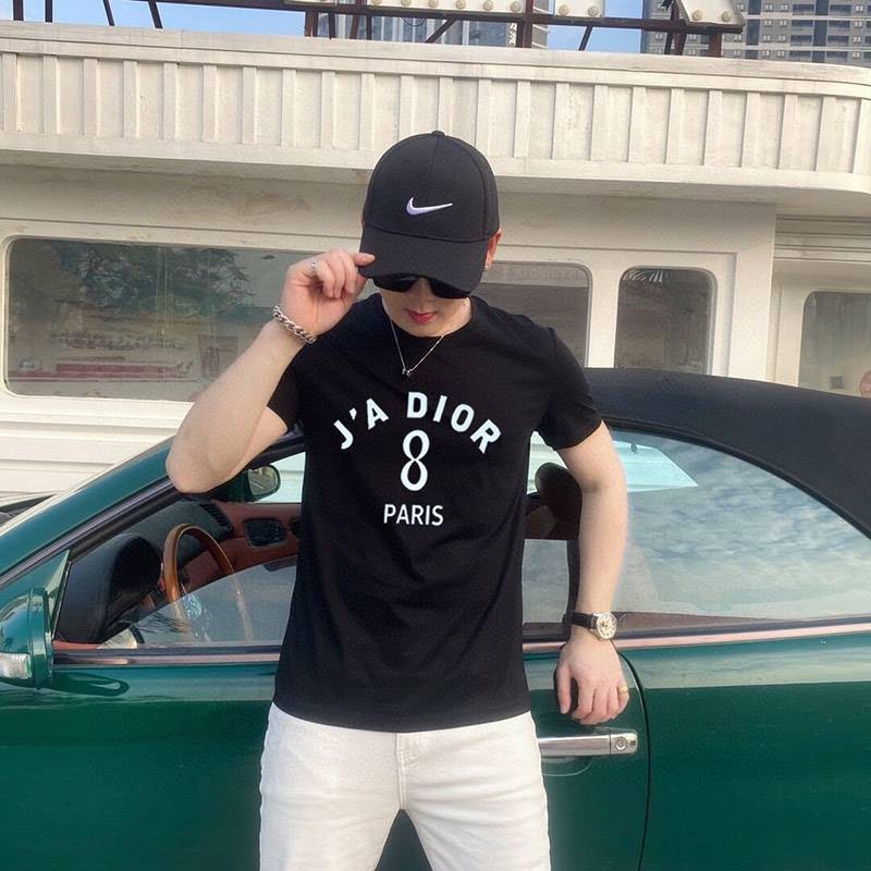 人気!☆ディオール☆"JAディオール 8" コットンリネン*Tシャツ偽物 2色展開 deb70302N級品