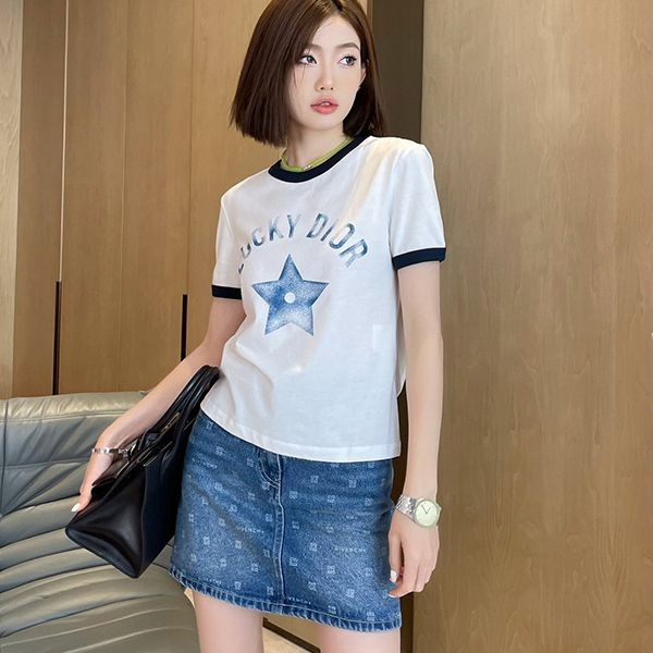 ☆超人気☆ディオール ラッキーディオール コットン リネン Tシャツ 偽物 dee98841N級品