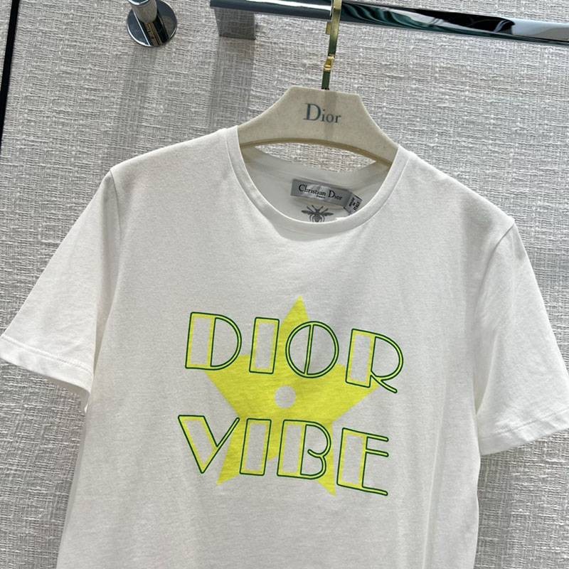 最安値挑戦ディオール VIBE Tシャツ コピー コットンジャージー & リネン dei13685激安送料無料