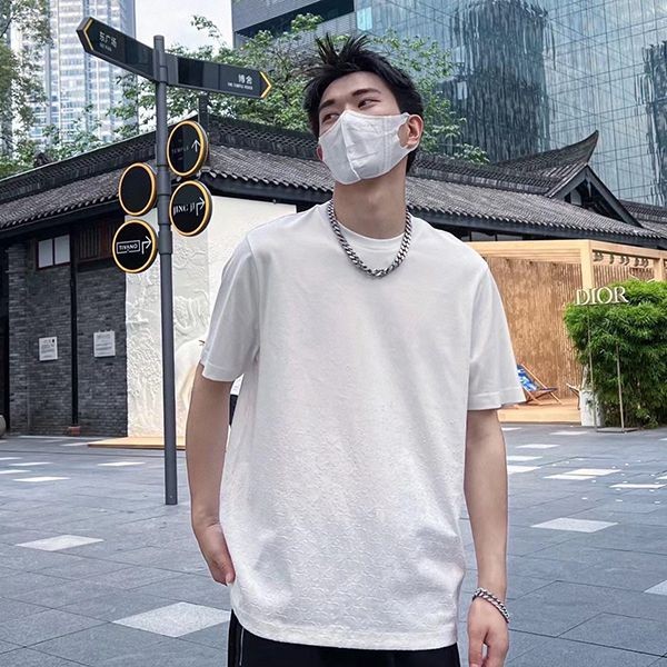 最安値挑戦 ディオール コットン 半袖Tシャツ 偽物 dei66624高い品質