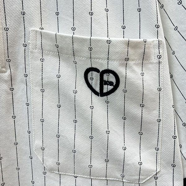 ディオールホワイトコットンデニム Tシャツ コピー上下セット dek11725通販