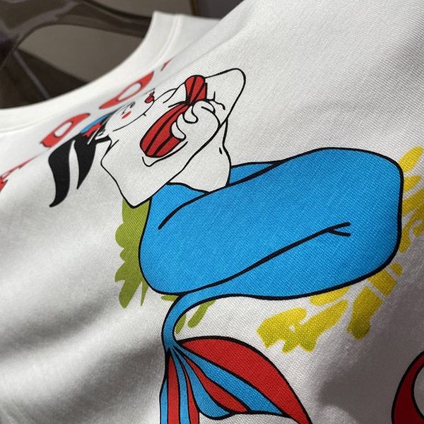 一目惚れ♪ディオール マーメイド 半袖Tシャツ 偽物 白 ホワイト det10069通販
