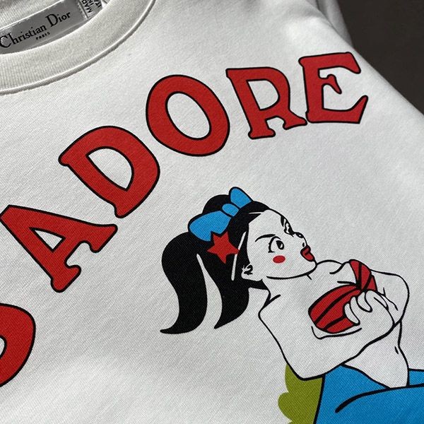 一目惚れ♪ディオール マーメイド 半袖Tシャツ 偽物 白 ホワイト det10069激安送料無料