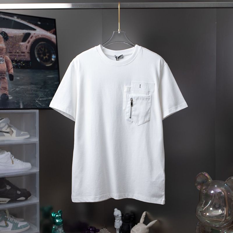 ☆超人気☆◆上質 ディオール Tシャツ コピー シンプル ロゴ刺繍入り コットンジャージー det71615通販